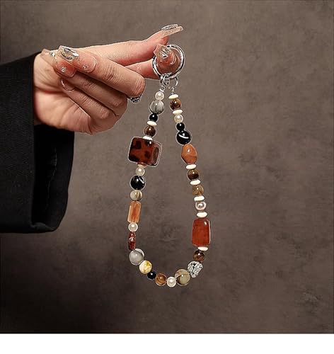 Lifciuso Phone Charm With Crystal/Handpainted Bead