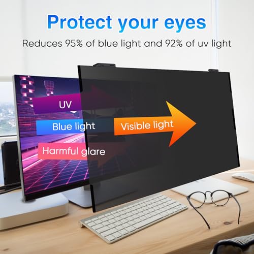 2 Pack 24 Inch Magnetic Computer Privacy Filter
