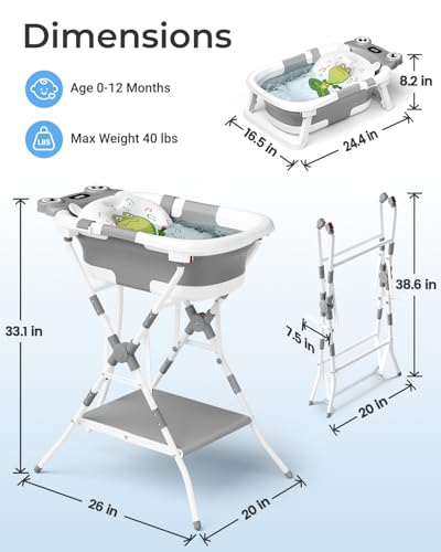 Folding Baby Bath Tub With Stand