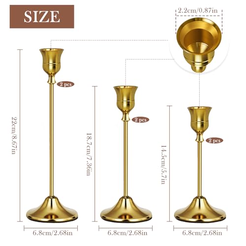 Gold Candle Holders Set Of 6
