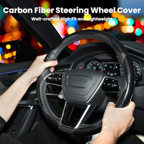 Car Steering Wheel Cover-3PCS Carbon Fiber